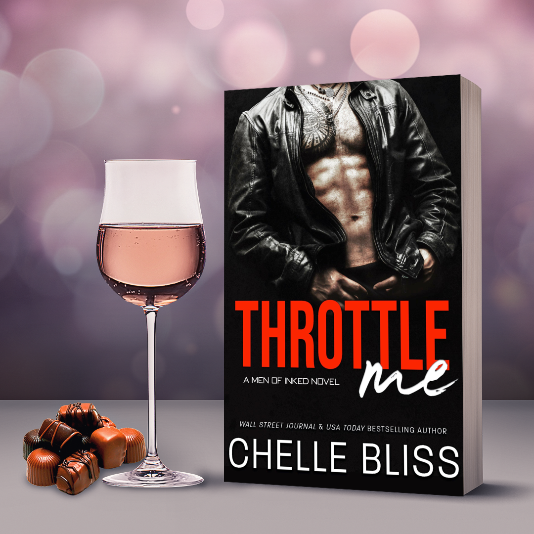 throttle me paperback book by chelle bliss man in leather jacket