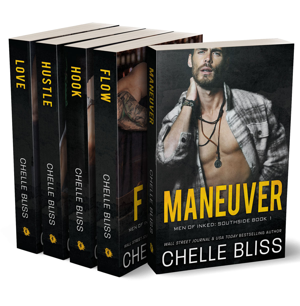 paperback collection bundle southside men of inked man in flanel shirt