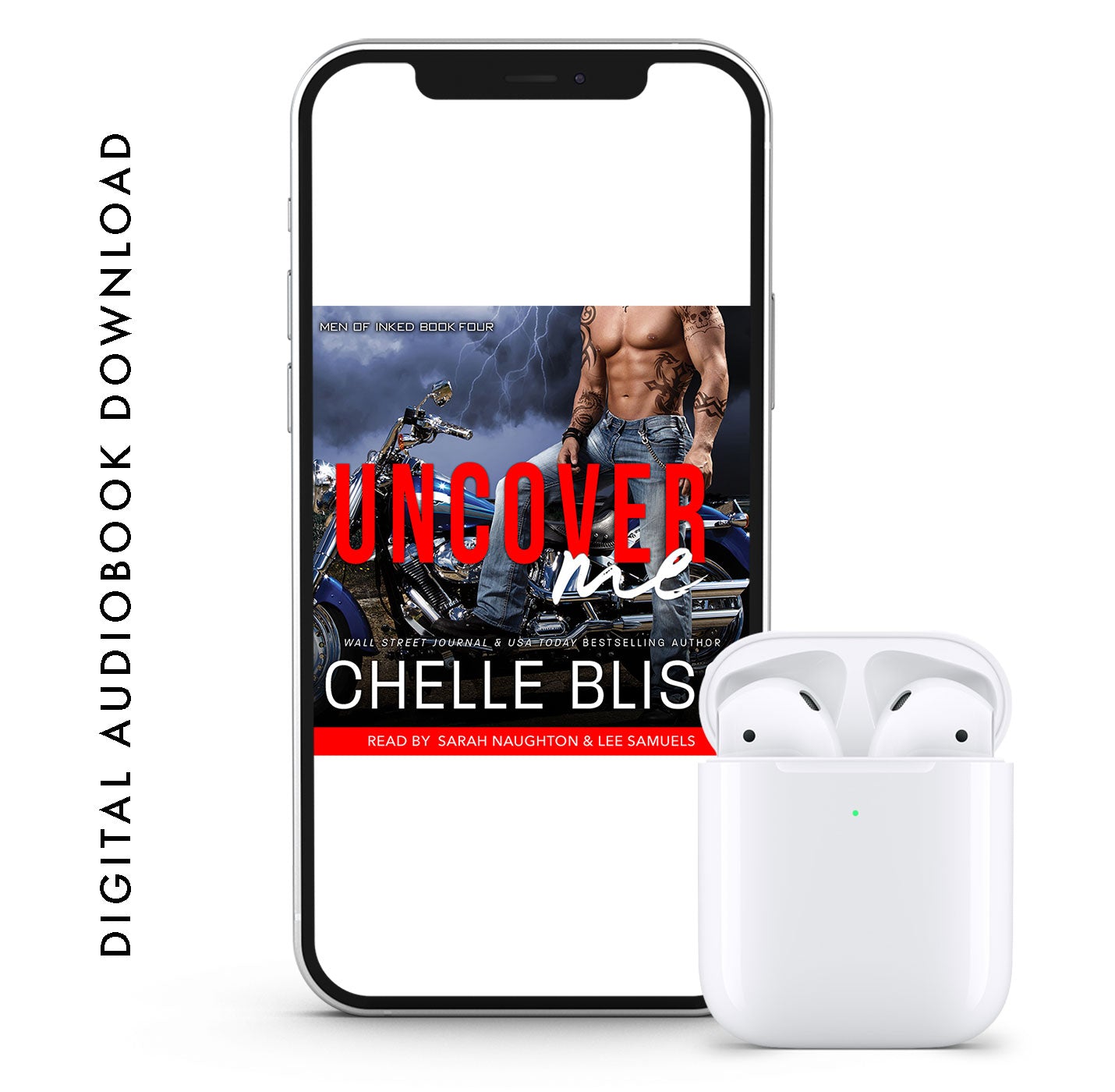 uncover me audiobook by chelle bliss shirtless man on motorcycle
