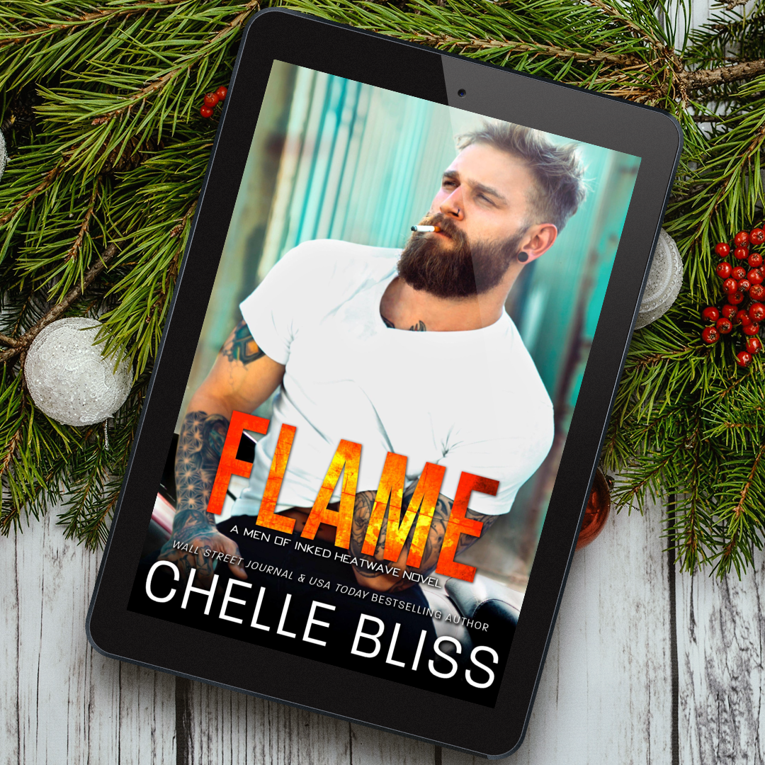 flame ebook by chelle bliss man in white t-shirt