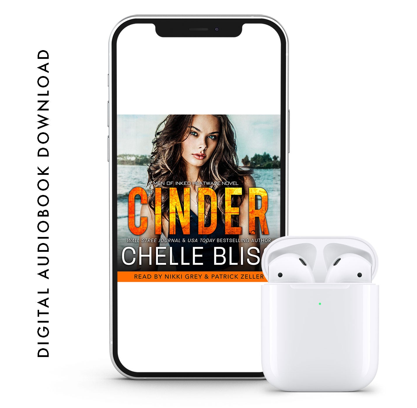 cinder audiobook by chelle bliss woman with ocean behind her 