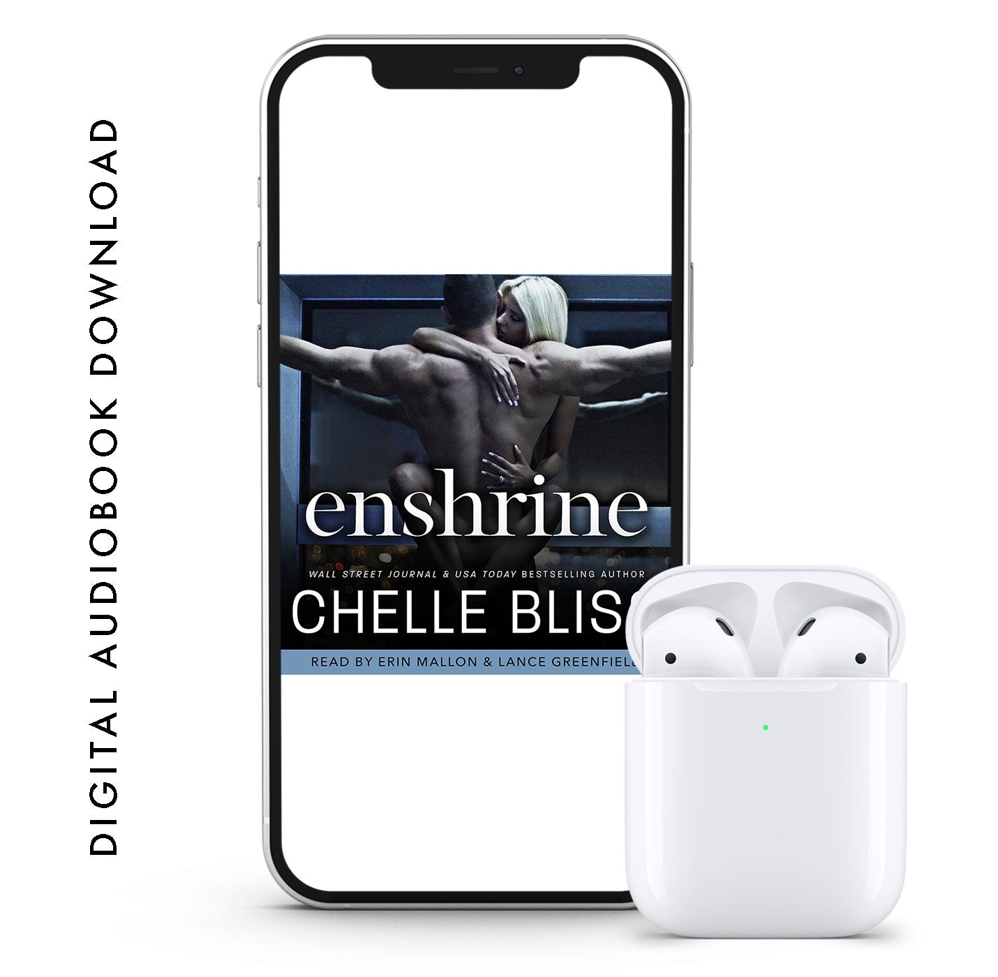 enshrince audiobook by chelle bliss man and woman embracing 