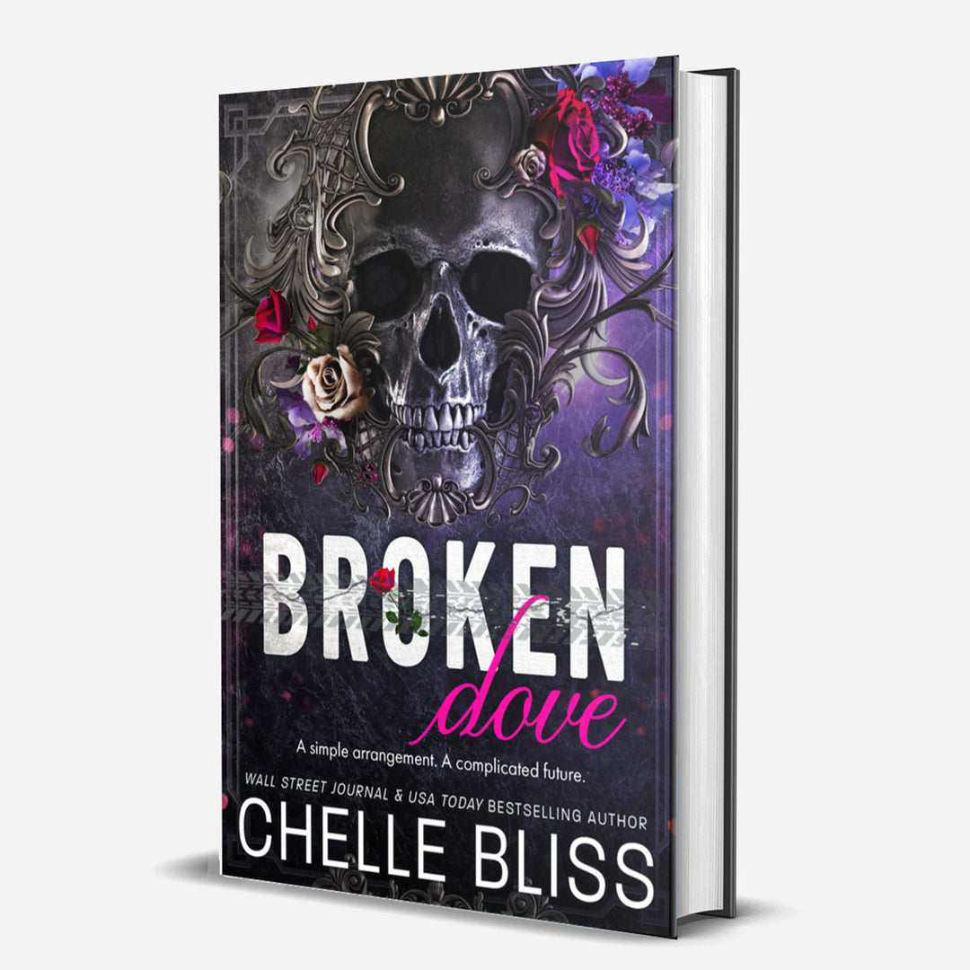 broken dove hardcover book by chelle bliss skull cover 