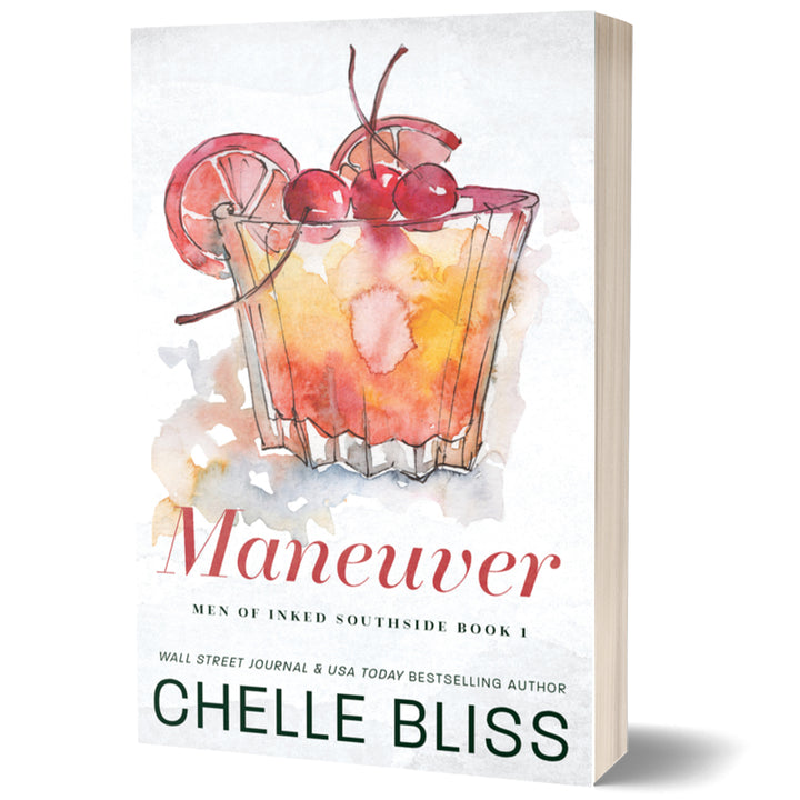 Book cover of 'Maneuver' by Chelle Bliss with a cocktail illustration on a white background