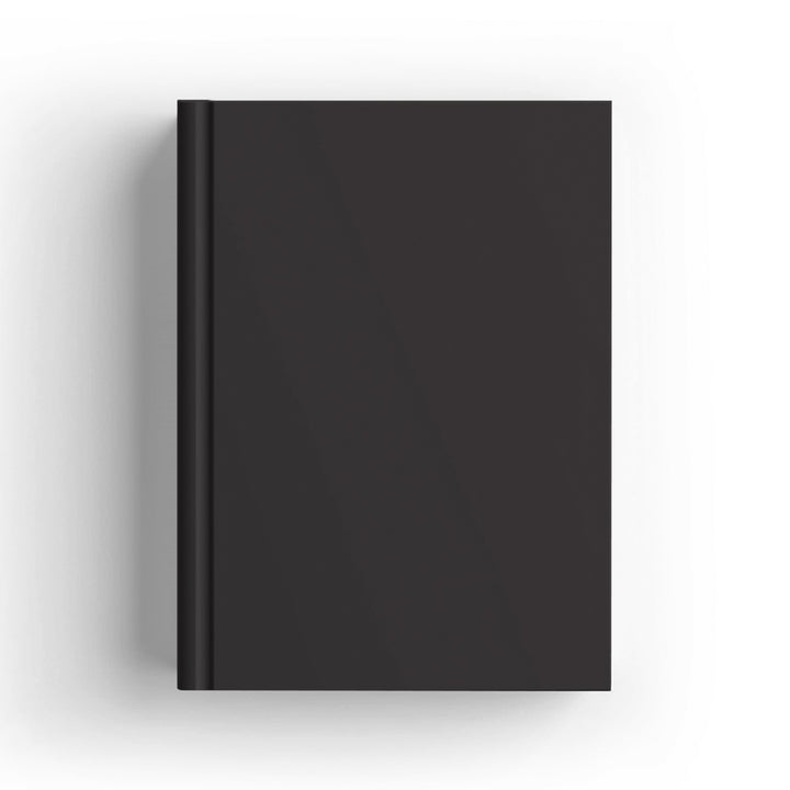 Black book on a white background