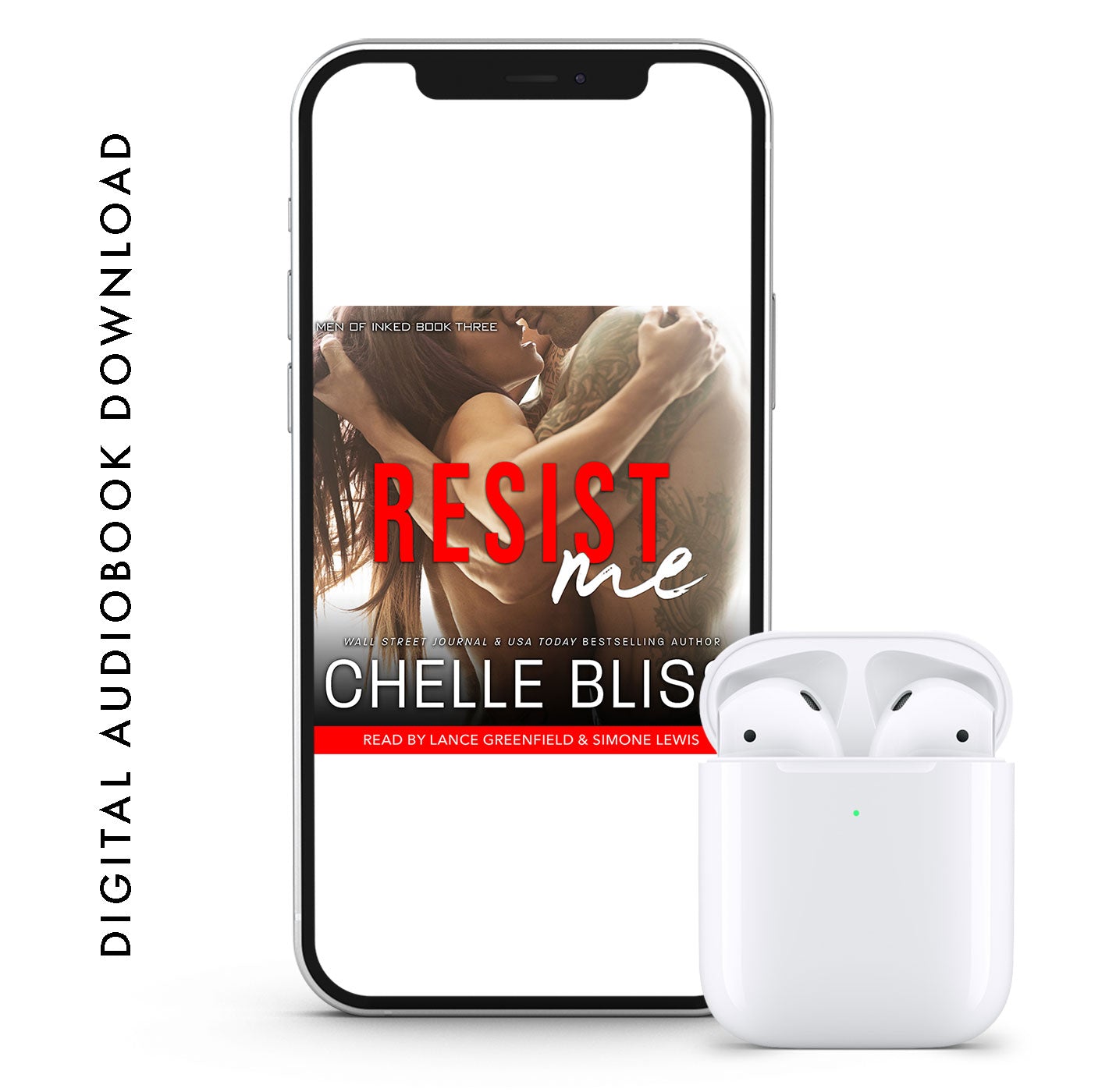 resist me audiobook by chelle bliss couple embracing 