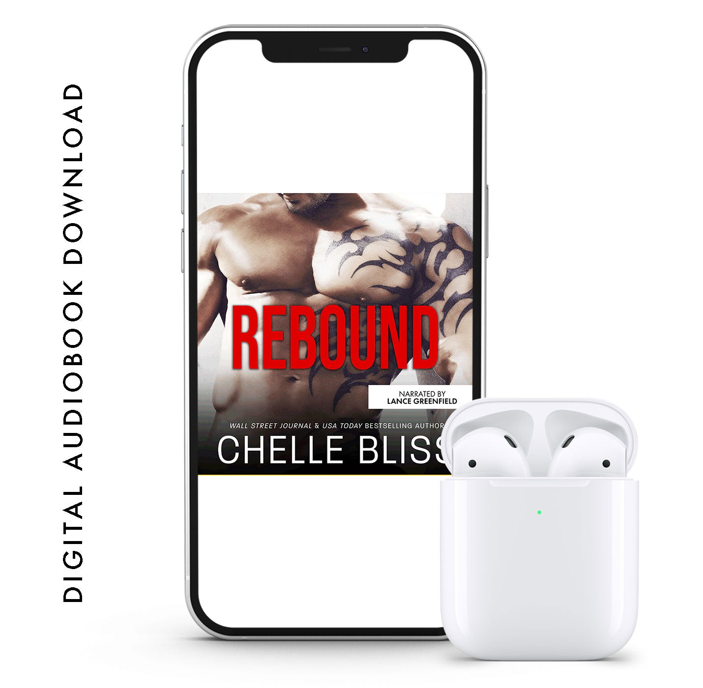 rebound audiobook by chelle bliss shirless tattoed man 