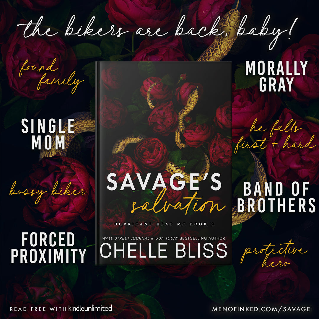 Book cover of 'Savage's Salvation' with floral design and promotional text on a dark background