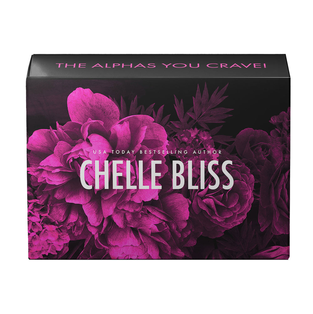mystery book box from chelle bliss pink flowers 