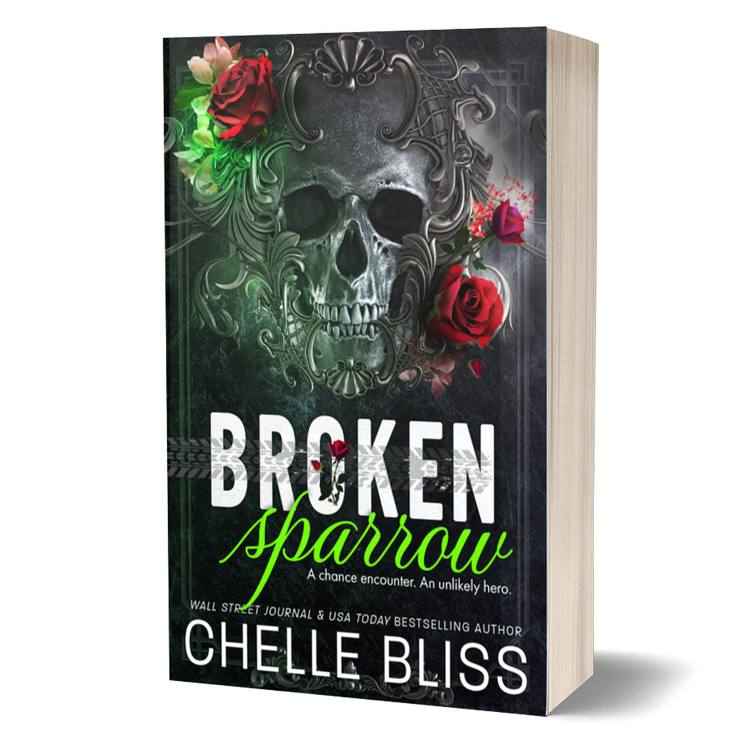 romance paperback book by chelle bliss with skull 