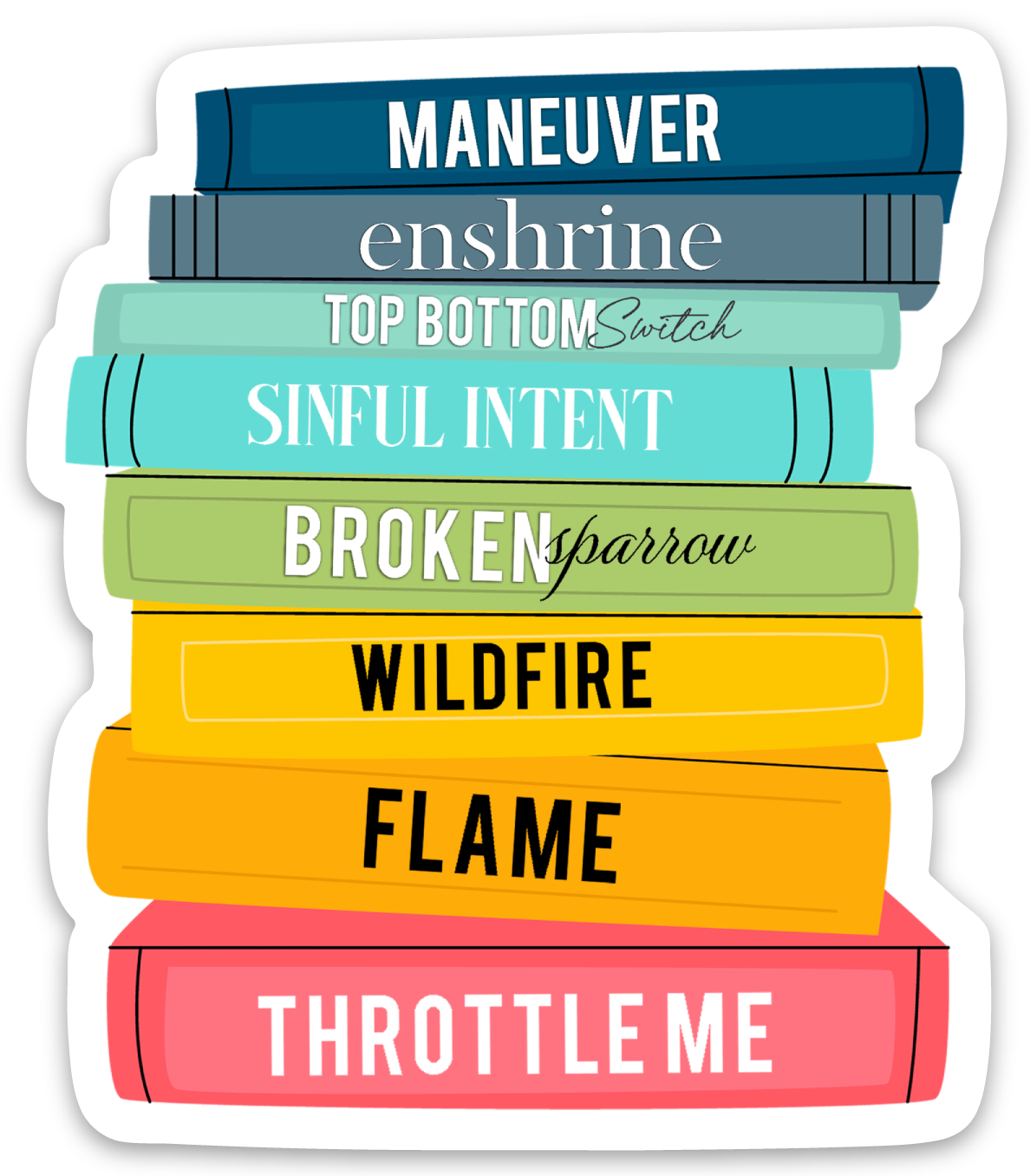 sticker listing books by chelle bliss