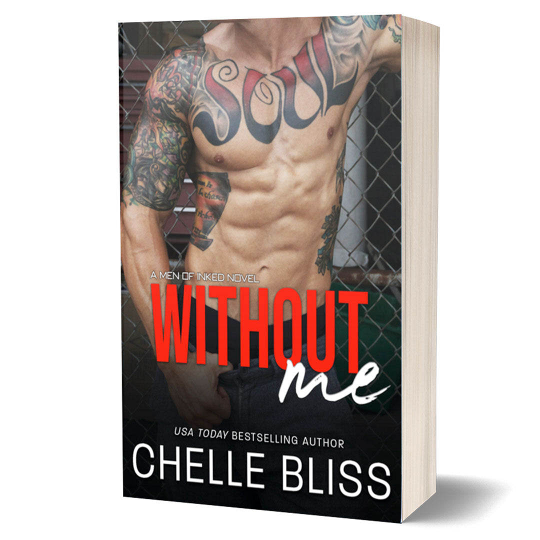 without me paperback book shirtless tattooed man 