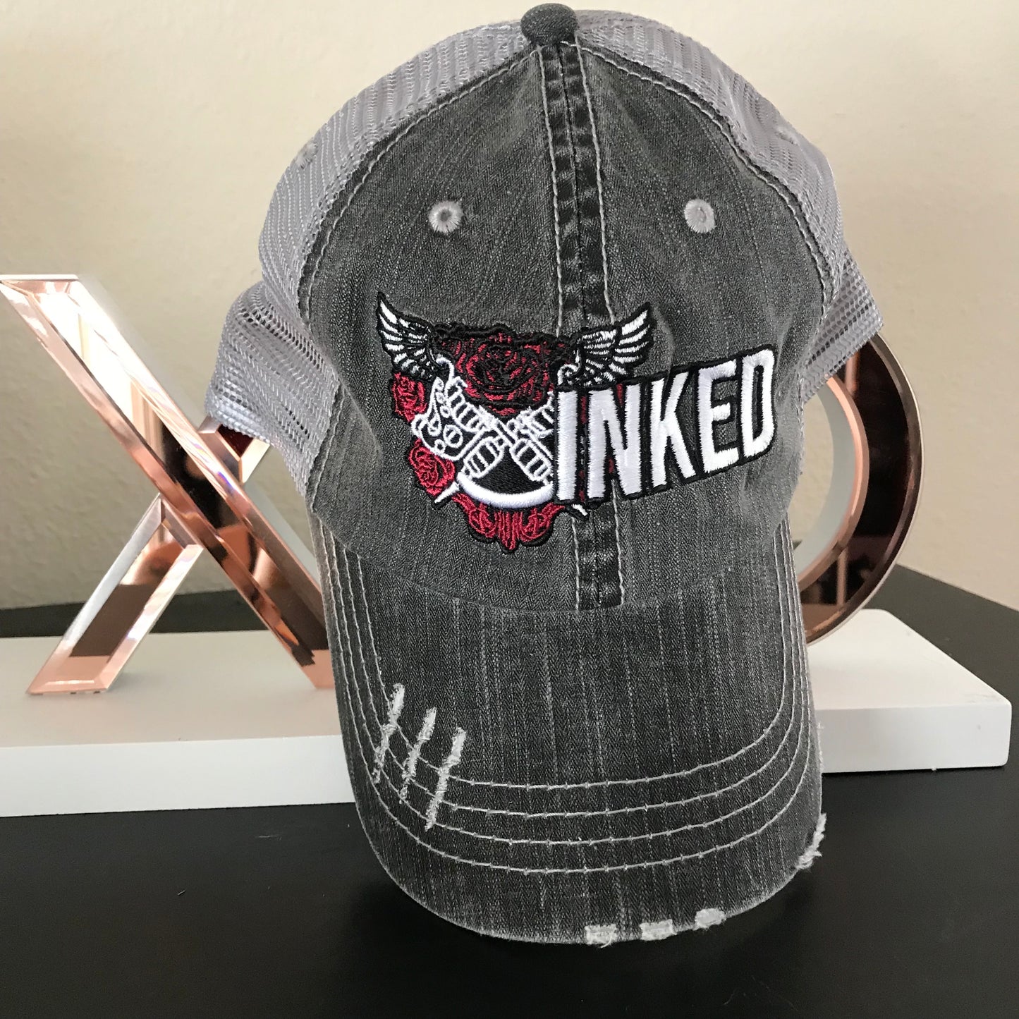 Inked baseball hat